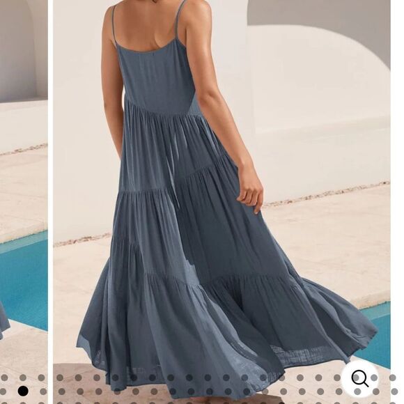 ANRABESS SUMMER SPAGHETTI STRAP BEACH MAXI LONG DRESS | Size Large - Picture 7 of 8